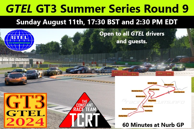 GTEL 2024 Summer series round 9 | It’s raceday