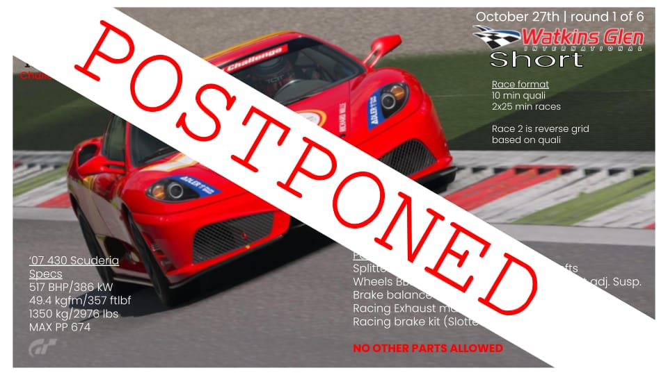 Scuderia Ferrari postponed